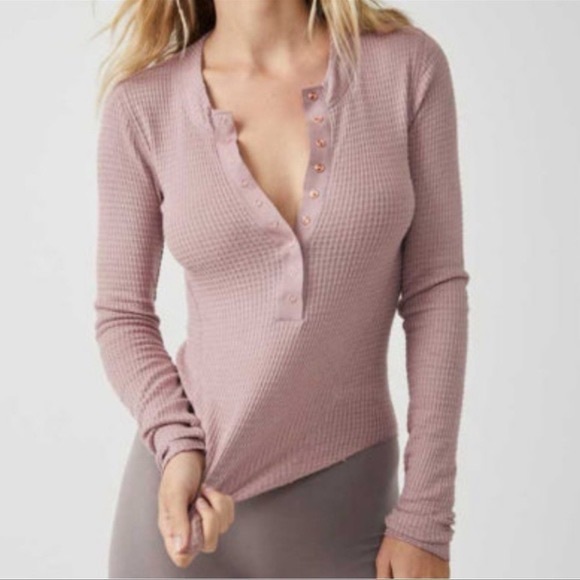 Free People Tops - 🤎 NWOT Free People One Of The Girls Henley Top